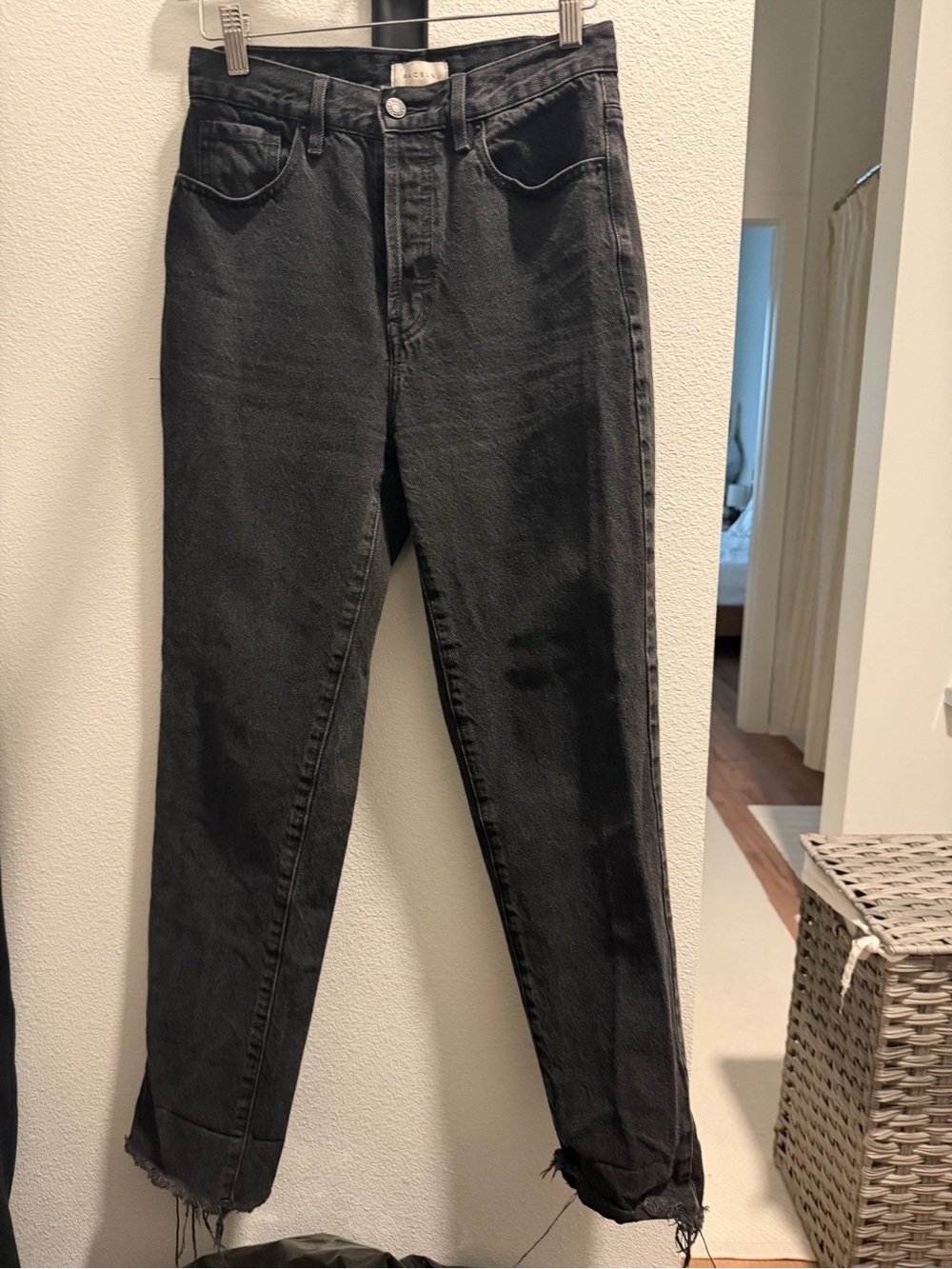 PacSun Black Straight-Leg High-Rise Jeans
